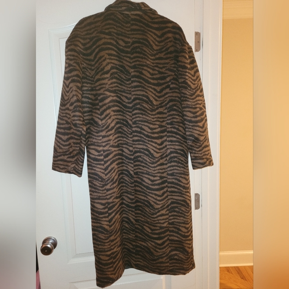 NEW Zebra Cocoon Coat size M - Picture 6 of 9